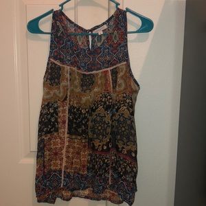 Blue blouse with design